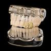Hip Hop Double Hollow Heart Teeth Grillz Daily Gold Plated Tooth Caps For Women Men Jewelry Dental Grills