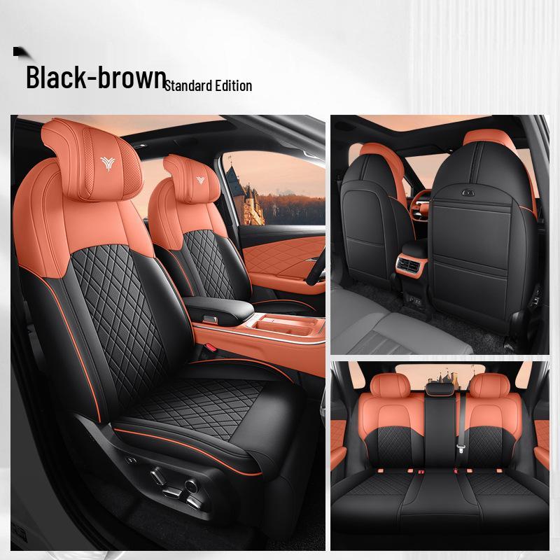 Nezha L Car Seat Cushion - New Model, Full Leather, Universal for All Seasons