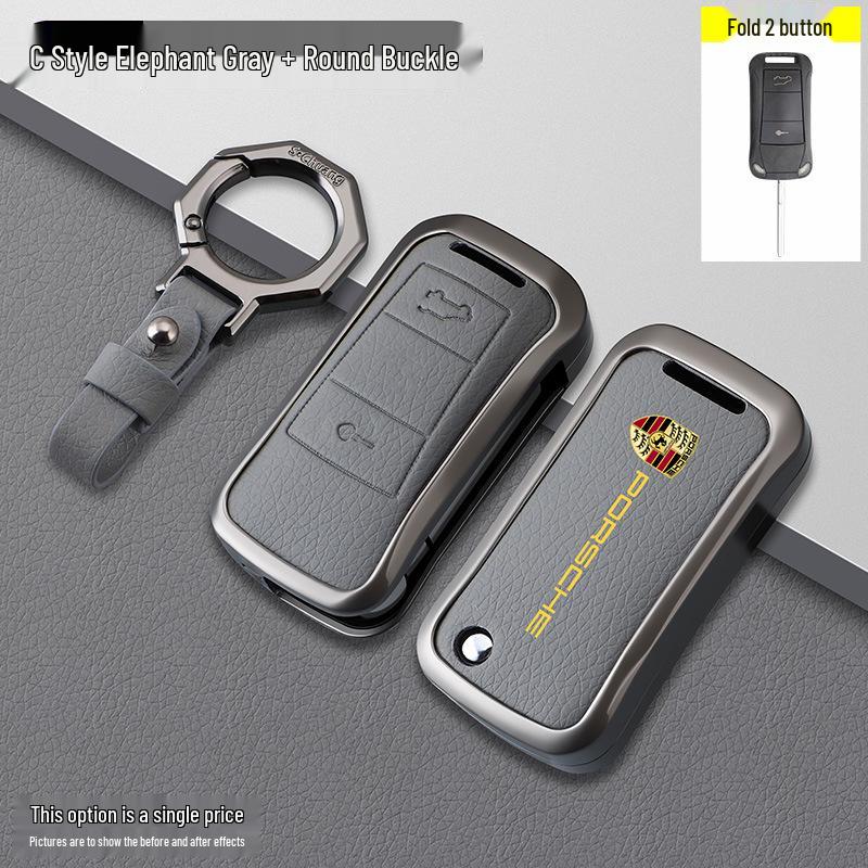 Porsche Model B Elephant Grey Key Case