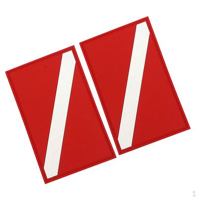 Pacote com 2 Patch Bandeira de Mergulho PVC, Emblema Mergulhador, Equipamento de Reposição, faça você mesmo