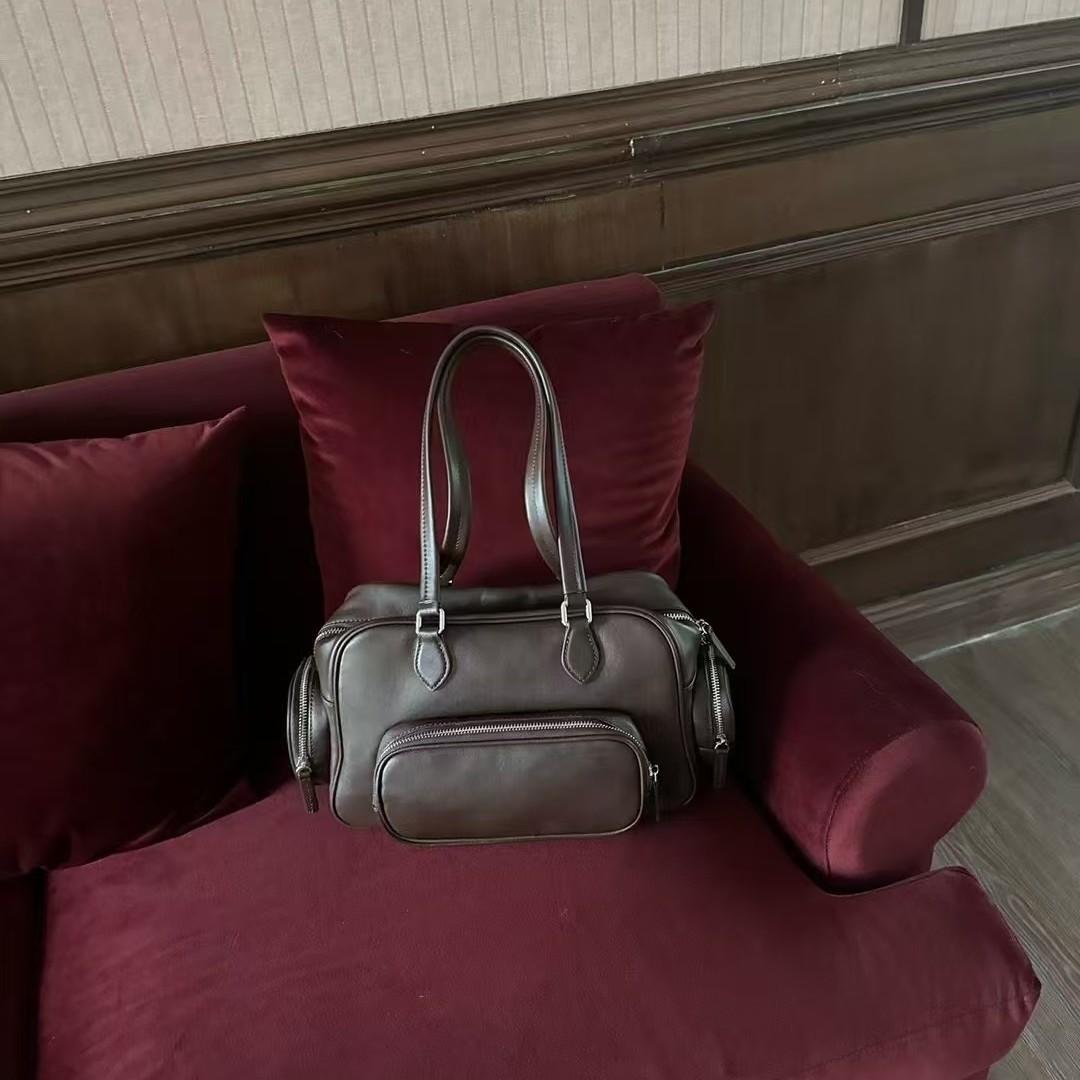 

Винтажная мотоциклетная сумка Baotou из слоистой кожи с несколькими карманами для боулинга, сумка для купюр через плечо, женская