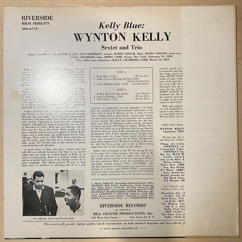 [USED] Reduced Price Wynton Kelly Kelly Blue Vinyl LP