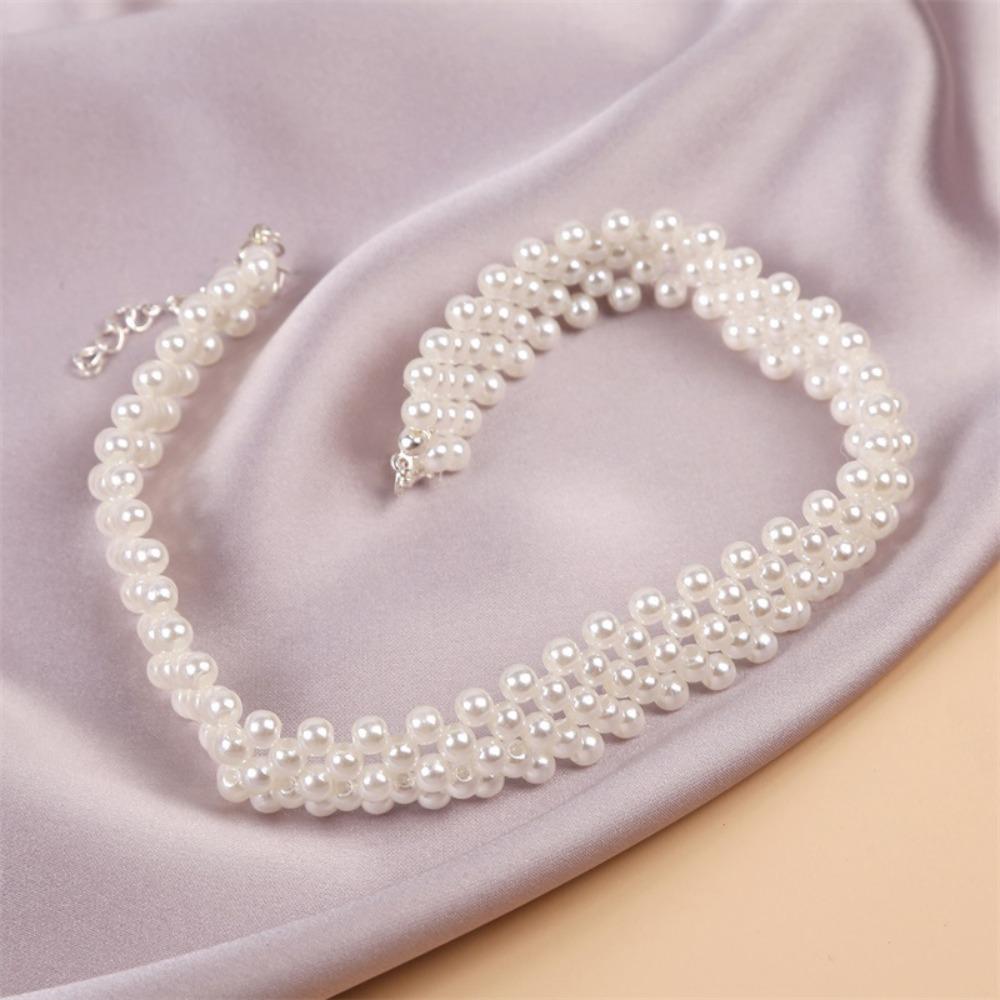 Luxury Imitation Pearl Necklace Elegant Sweater Chain Fashion Clavicular Chain  Jewellery Gift