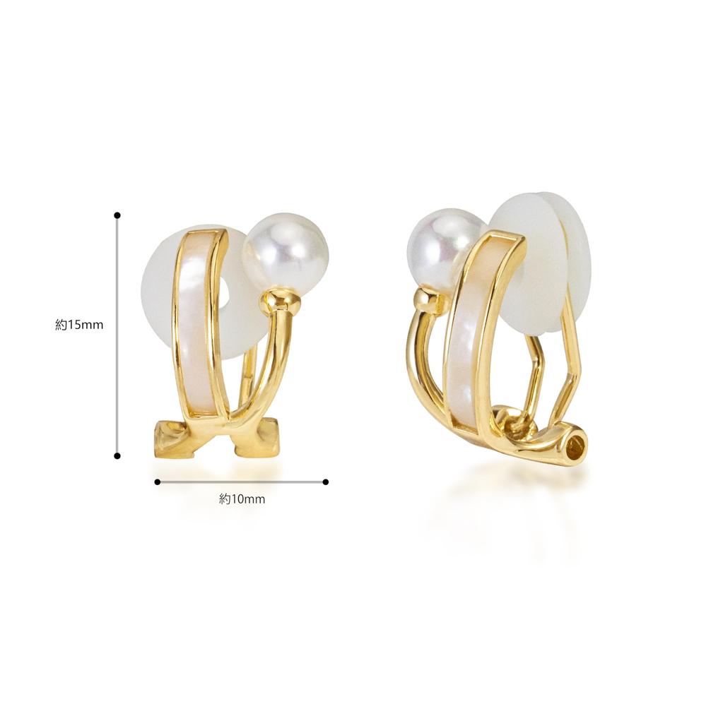 PHNIBIRD Pearl White Mother of Clip Fall High School Wedding Jewelry Earrings, Painless, Women's, Pearl, Hypoallergenic, Earrings, Won't Off, Student,