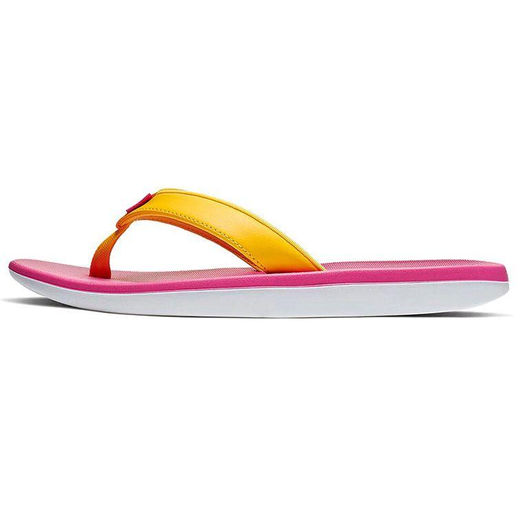 

Nike Bella Kai Thong Lightweight Comfortable Stylish Flip Flops Women Footwear Pink Yellow AO3622-602 36.5