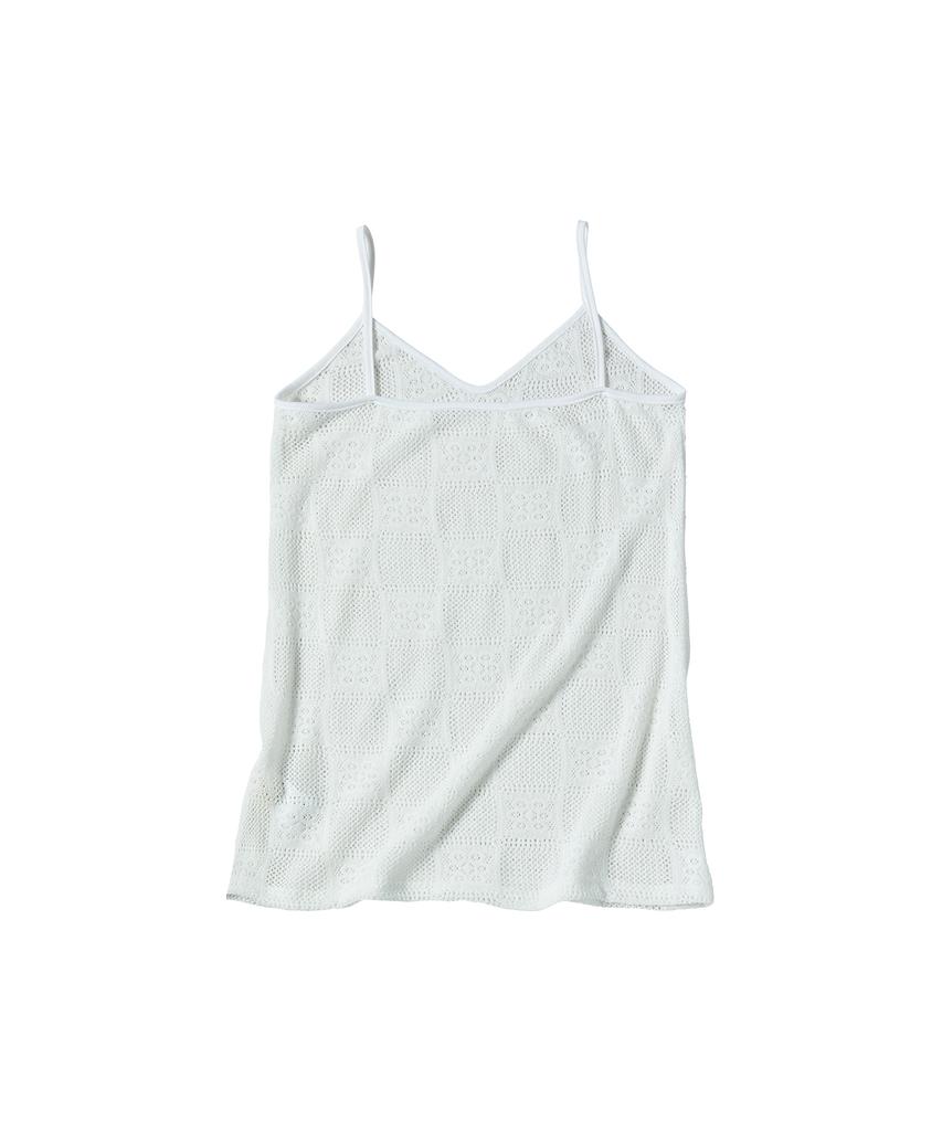COMONINOZ W Crochet Sleeveless One Piece [Ivory]