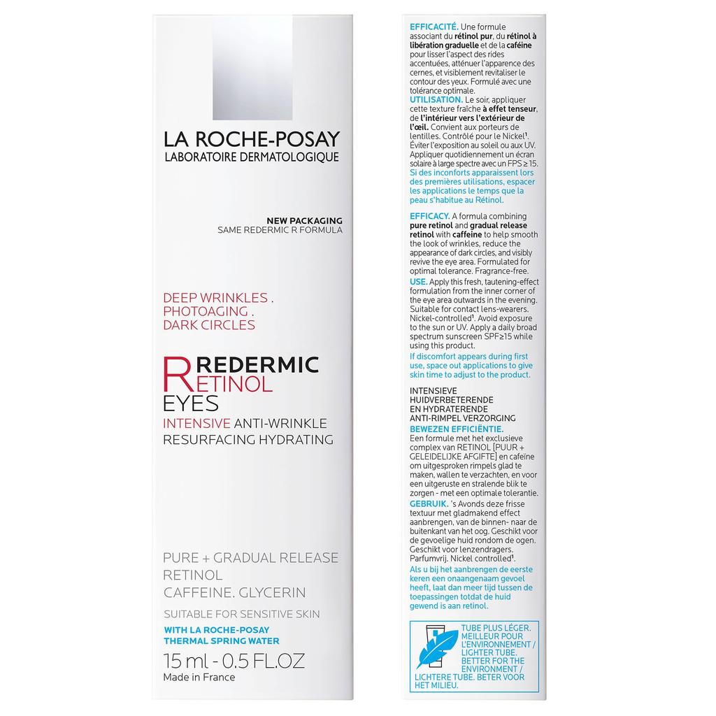La La Redermic R Crème Yeux Peau Sensible Soin Relâchement Rétinol Adénosine 15ml Derma Cosmétiques Roche-Posay Roche-Posay [Crème Yeux] Anti-Âge