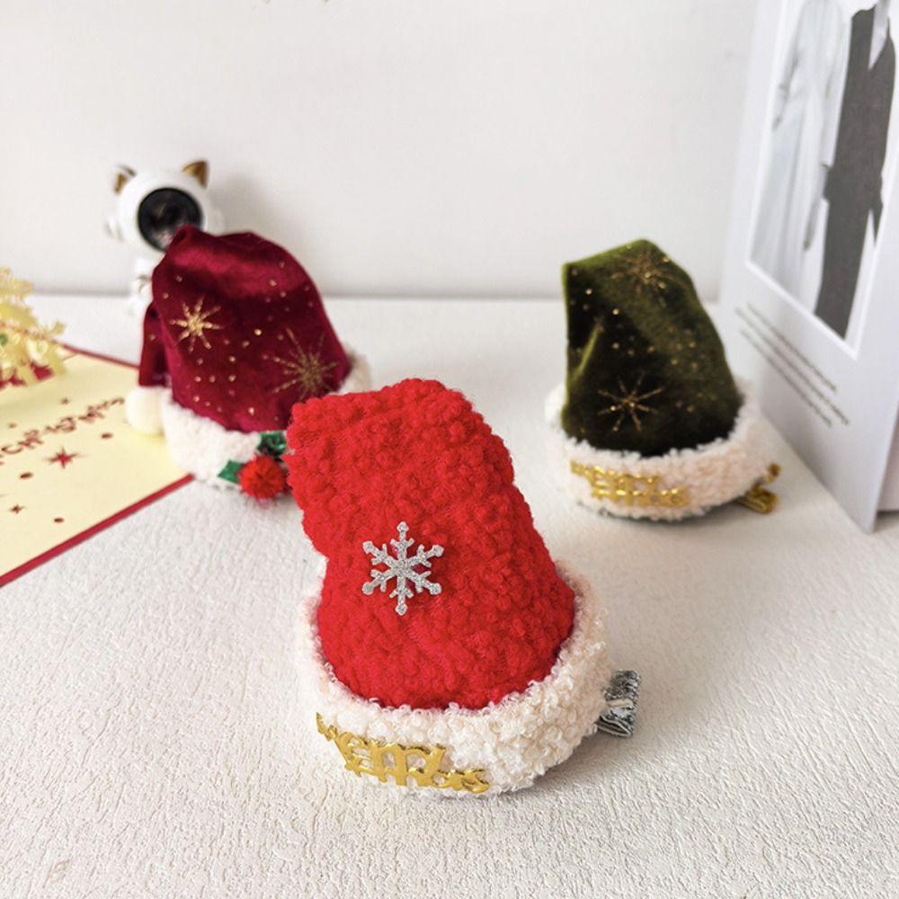 Bowknot Children Deer Antler Hair Clip Sequin Christmas Hat Headband Christmas Hat Hairpin  Girls