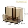 Simple Cute Desktop Transparent Pen Holder - Large Capacity Stationery Organizer