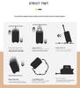 2025 Durable Large-Capacity Leather Travel Suitcase with Silent Wheels, Password Lock, USB Charging, UniSex