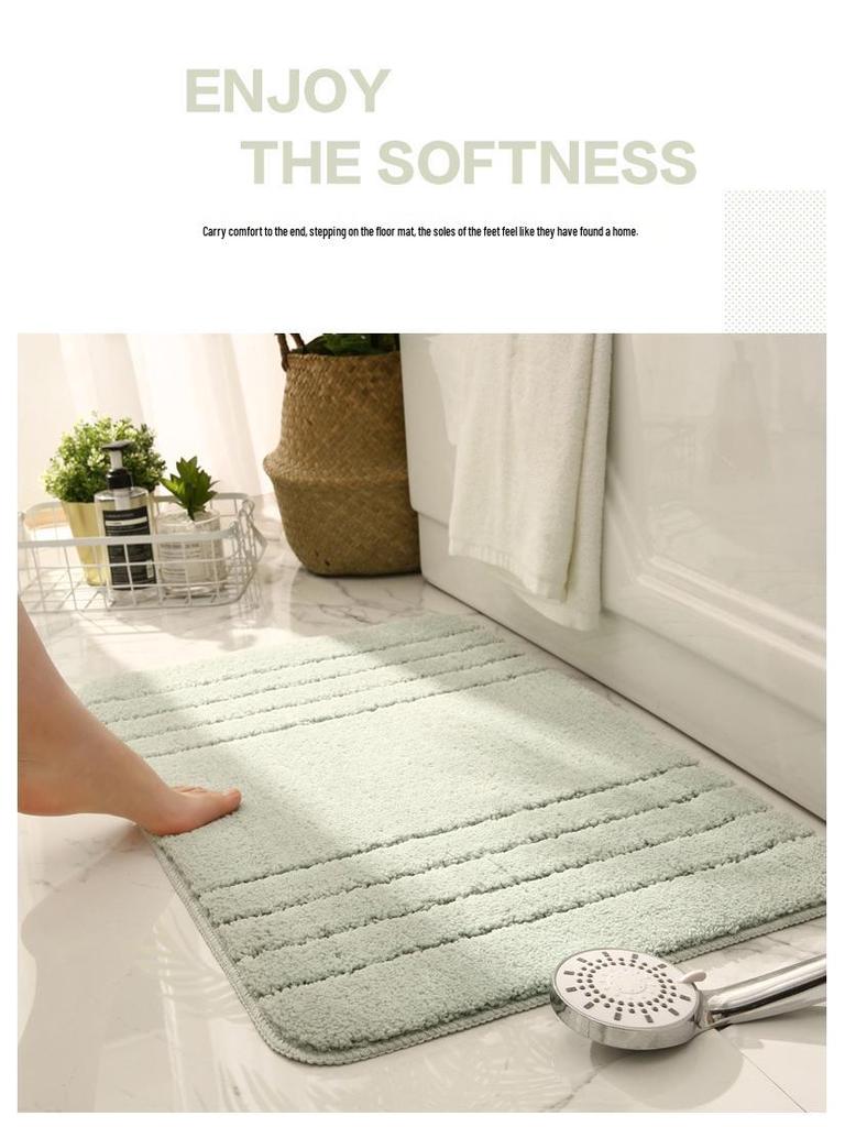 Thickened Non-Slip Water-Absorbing High-Low Pile Mat for Entrance, Kitchen, and Bathroom