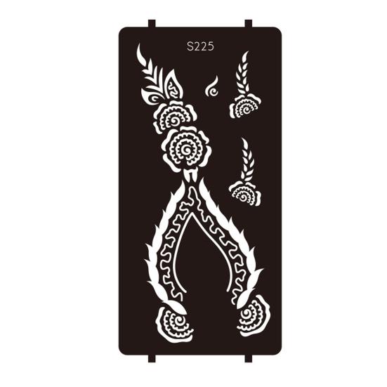 Yousheng Reusable Indian Henna Tattoo Stencils, Mehndi Hand Painting Templates, DIY Flower Pattern for Body Art, Festival Makeup