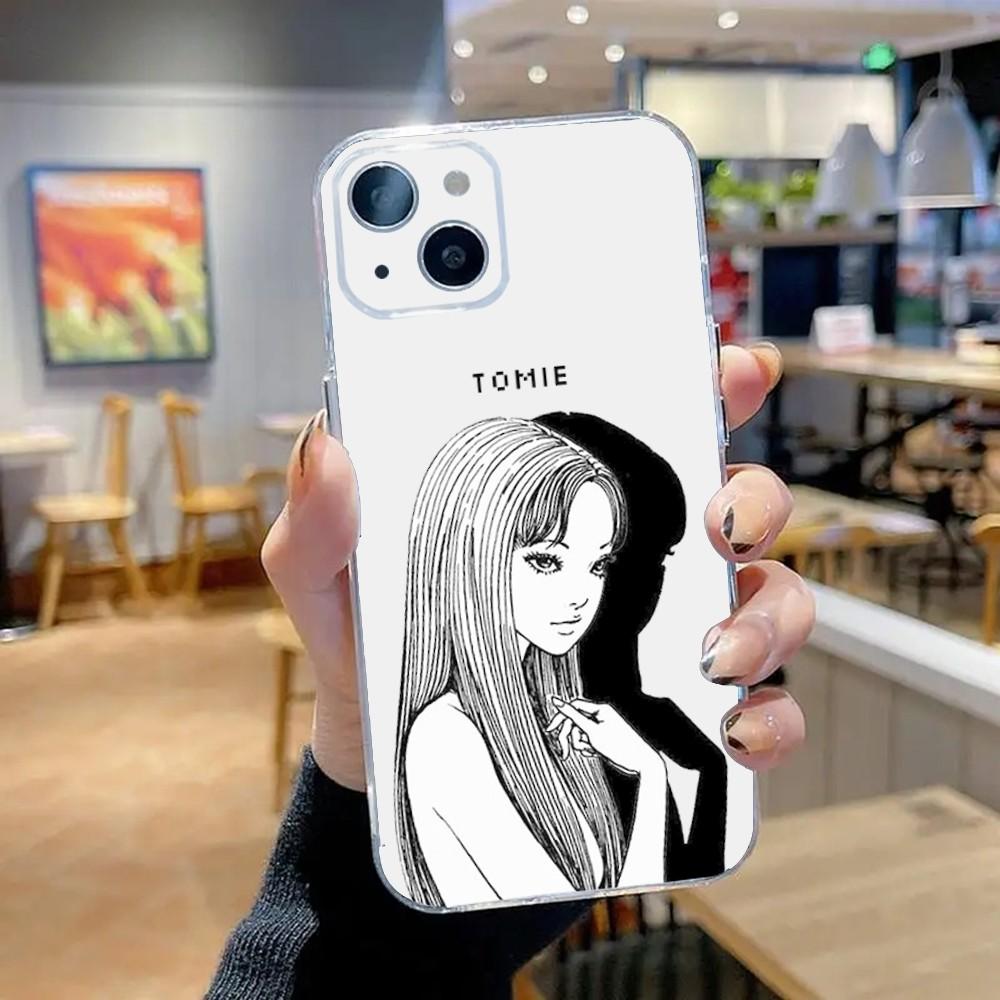 T-Tomie Horror K-Kawakami Phone Case For iPhone 16,15,14,13,12,11 Pro,Max,Plus,X,XS,XR,SE,Mini Transparent Silicone Soft iPhoneXSMAX