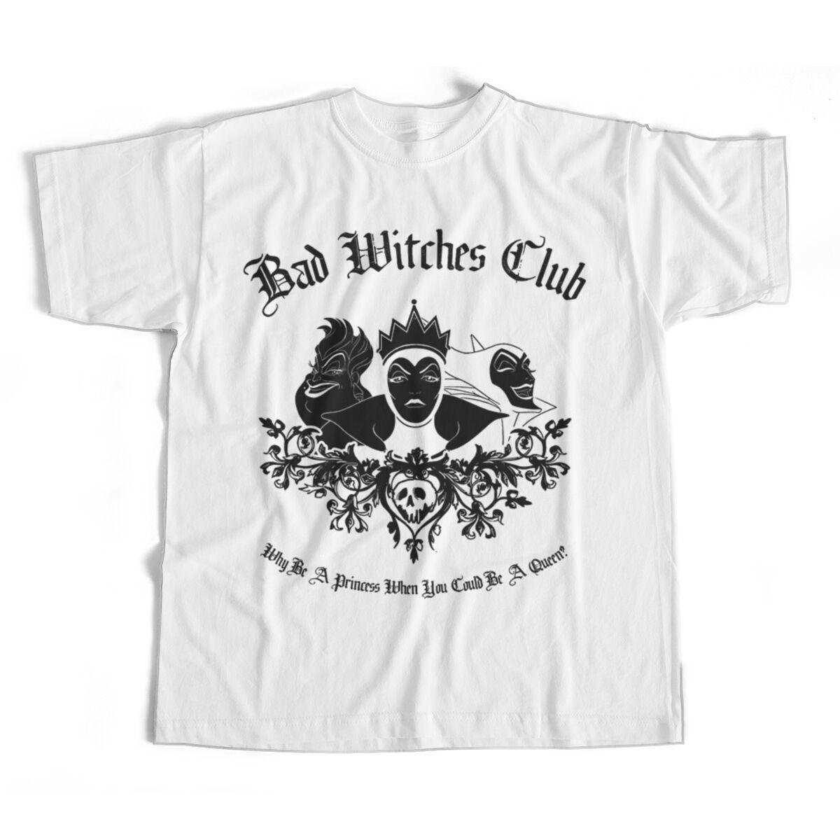 Disney Villains Bad Witches Club Vintage Tshirts Happy Halloween T Shirt Gifts Short Sleeve Oversized Tees Womens Clothing S
