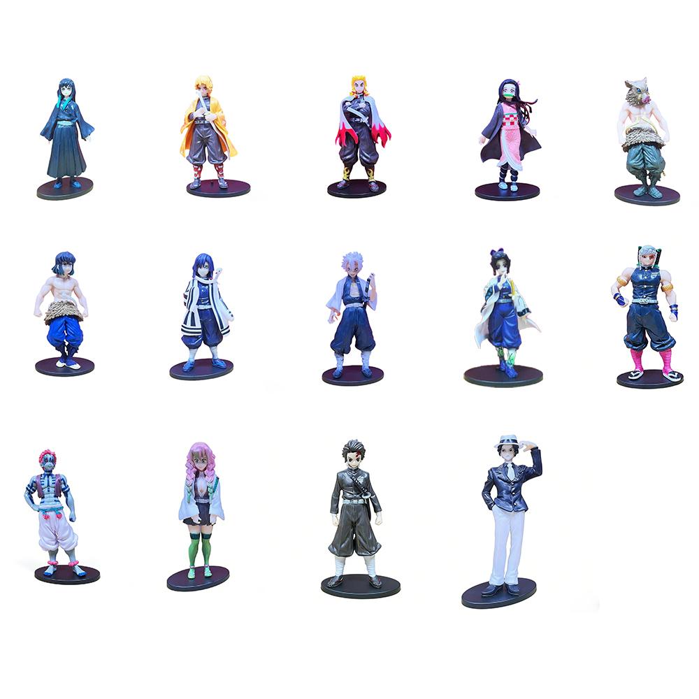 Discover Intime .Anime Demon Slayer Kimetsu No Yaiba Figure Kamado Tanjirou Action Figure Agatsuma Zenitsu Nezuko Warrior Pvc Model Playthings Aaa