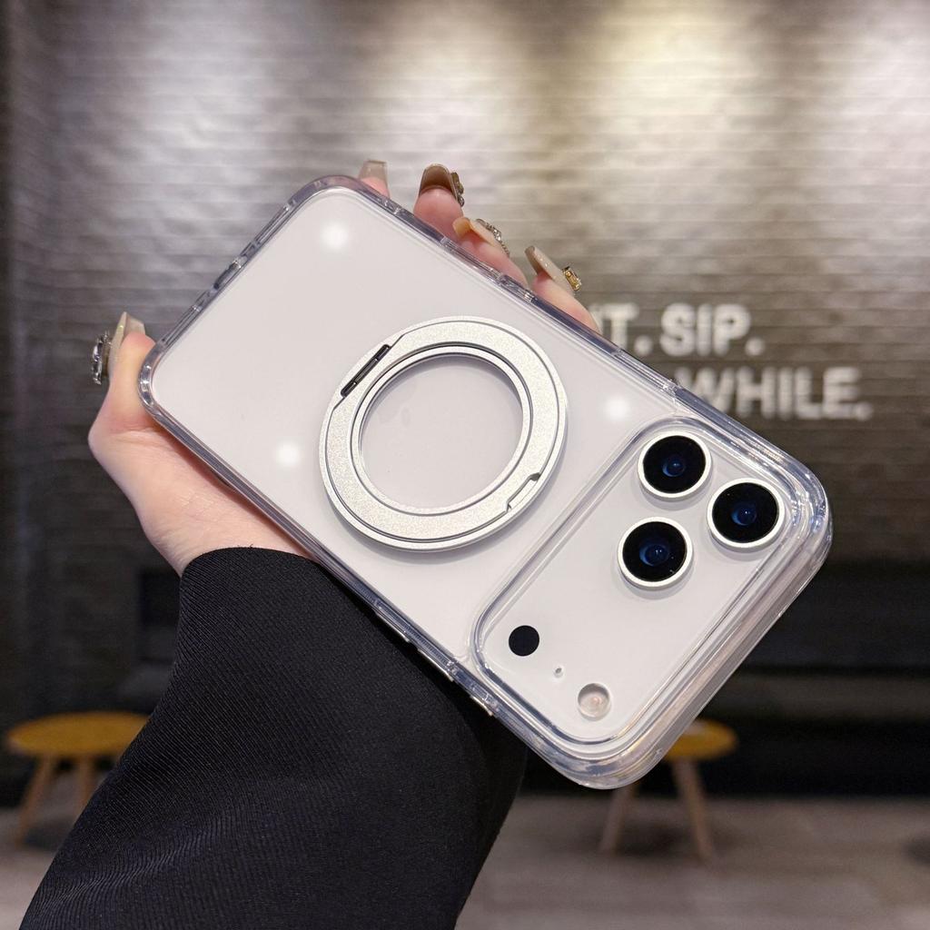 Metal 360 Select Bracket for Apple 16 High Transparency Phone Case for IPhone 17 Promax Acrylic Anti Drop