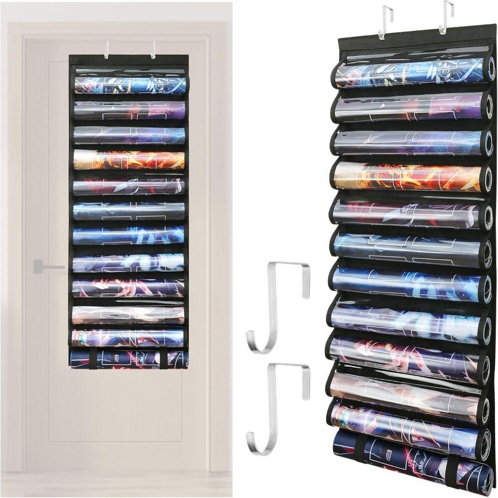 Plastic Slots Playmat Tube Transparent Playmat Storage Bag Game Mat Storage Wall Organizer