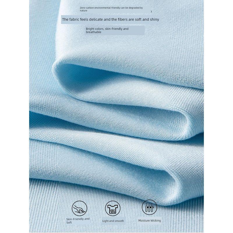 60 Modal Men Short Sleeve T-Shirt 2024 New Arrival Trendy Summer Bottoming Shirt Export Export White T-shirt