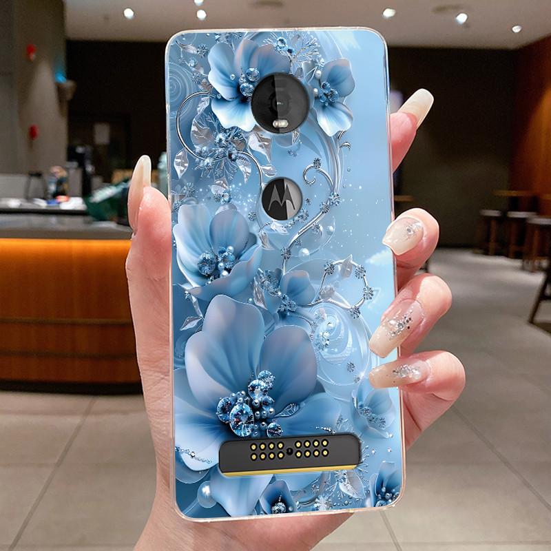Etui Do Motorola Moto Z4 Play X4 Przezroczyste Luksusowe Modne Motyl Kwiat Miękki Silikon Tylna Pokrywa Do Moto X4 Z4 Play Etui Na Telefon