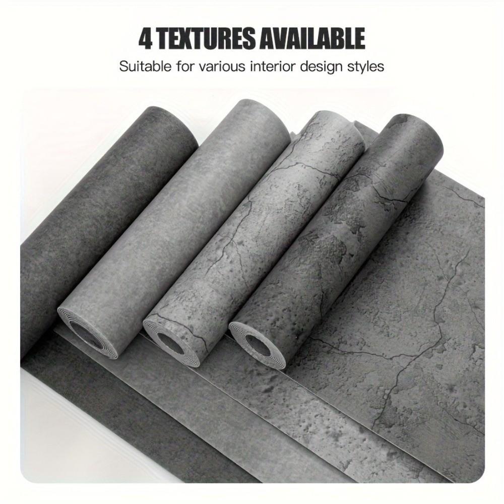 Self-Adhesive Vinyl Wallpaper Concrete Texture Thickened Foam Wall Panels Interior Decor 3M×40cm Waterproof Wall Stickers Home