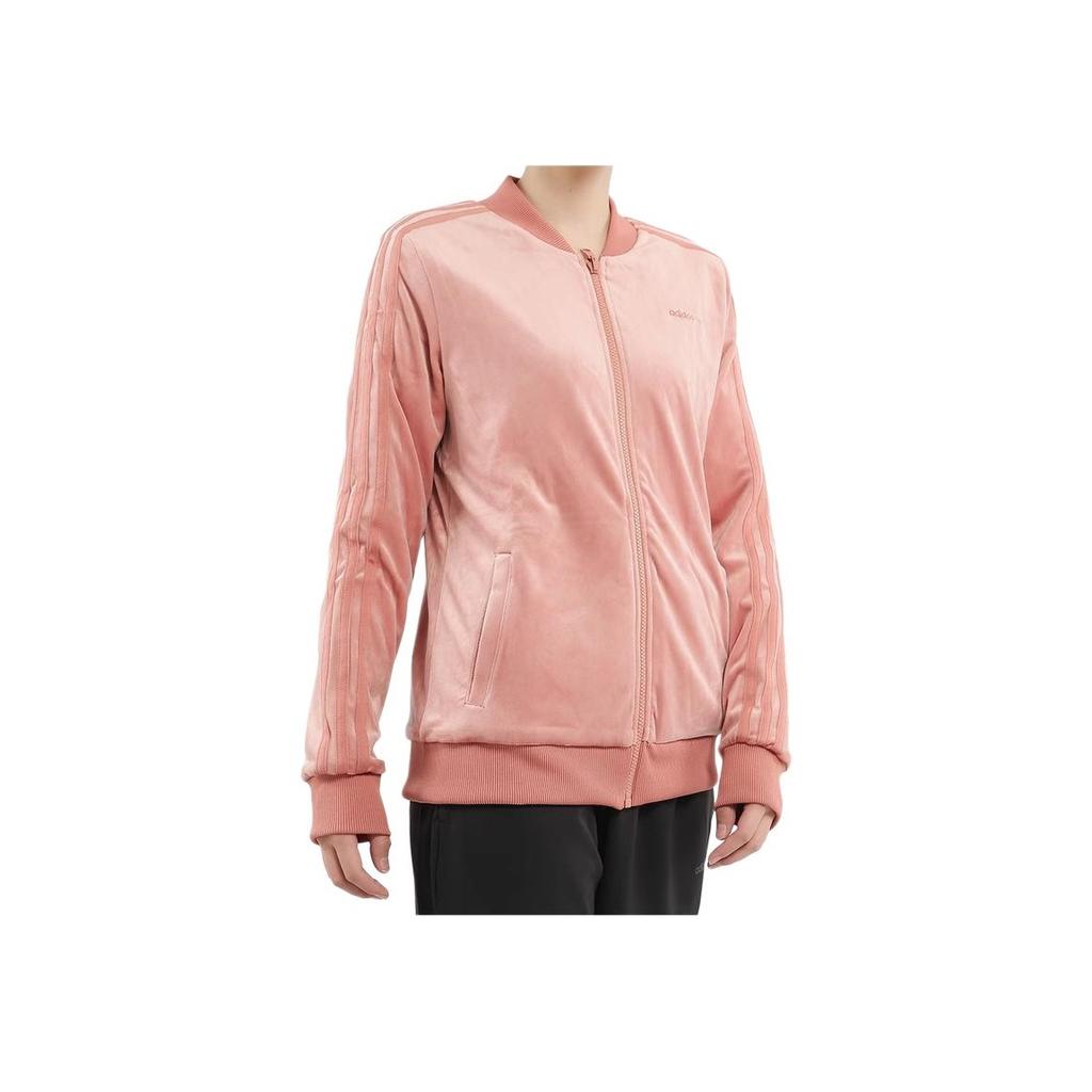 Adidas Neo Solid Color Stand Collar Jacket Women Jackets Deep-Pink FK9941