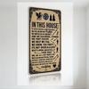 Tabletop RPG Metal Tin Sign In This House Roll For Initiative Fight Dragons Succubi Legend Party Roleplay Decorative Wall Plaque