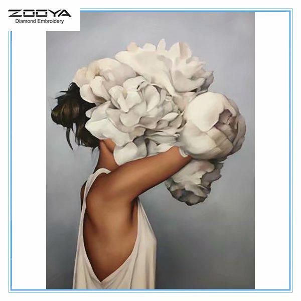 

ZOOYA DIY Алмазная картина Красота Вышивка Полный дрель Алмазная мозаика Женщина Красота Вышивка крестом Домашний декор