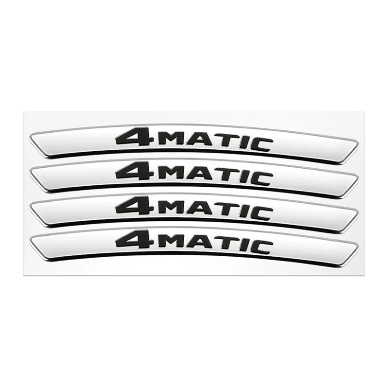 Car Wheel Hub Stickers Decal Tire Rim Decorative Strips Exterior Accessories For Benz 4MATIC GLA GLB GLC GLK CLA CLS Exclusive