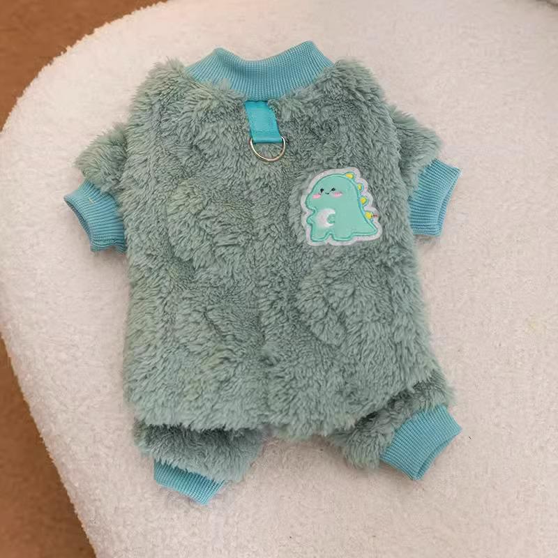 Haină Polar Drăguță cu Ursuleț Coreean pentru Câini și Pisici - Cu Patru Picioare, Caldă și Groasă pentru Toamnă/Iarnă