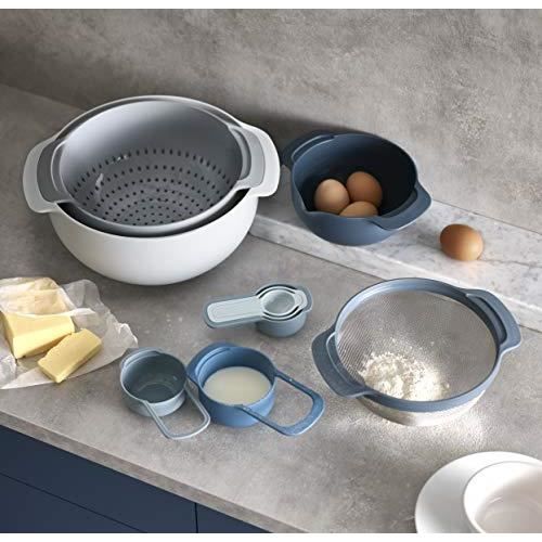 Joseph Joseph 40101 Editions Nest 9 Plus Ensemble Compact de 9 pièces de préparation culinaire-Ciel 40101