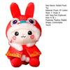 Entzückendes festliches dekoratives weiches 2023 Neujahrs-Tang-Anzug-Hasen-Stofftier für Kinder Plüschhase