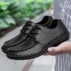 Handmade Casual Shoes For Men Lace Up Split Leather Moccasins Plus Size 38-46 Tenis Masculinos