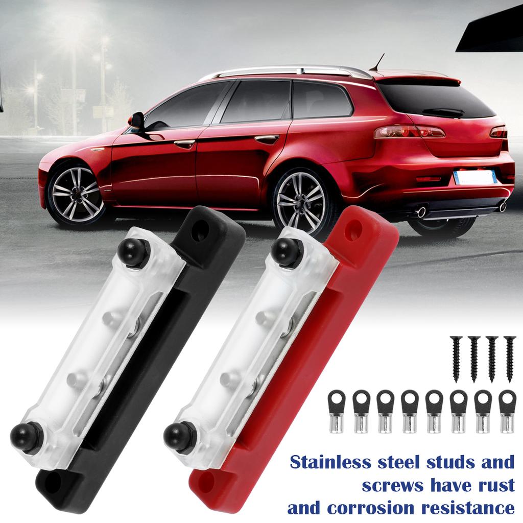 4 Way Battery Terminal Distribution Block 150A 48V Professional Power Distribution Block M6 Stable Bus Bar Distributor Block