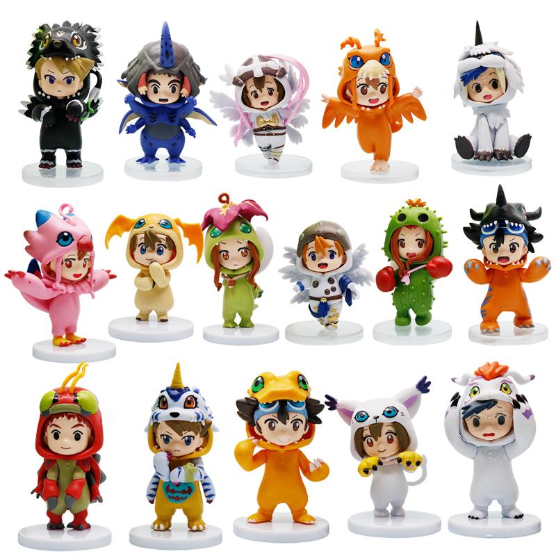 High Quality 8Pcs/Set Anime Digital Monster Digimon Cosplay Cute Action Figure Model Toys Brithday Gift Cake Decoration
