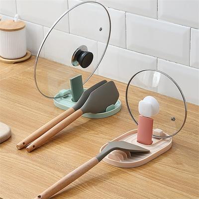 Kitchen Spoon Holders Fork Spatula Rack Shelf Organizer Plastic Chopsticks Holder Non-slip Spoons Pad Storage Rack