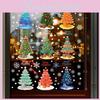 Weihnachtsbaum PVC Fensteraufkleber mit Schneeflocke Statisch Haftend für Feiertagsdekoration