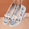 Old Beijing Ladies Flats Breathable Slip-On Shoes Size 40 Summer New Style Mom Shoes Low Heel Non-Slip Casual Footwear for Women