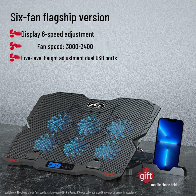 Silent Portable Laptop Cooling Stand 14-15.6 Inch with Exhaust Fan