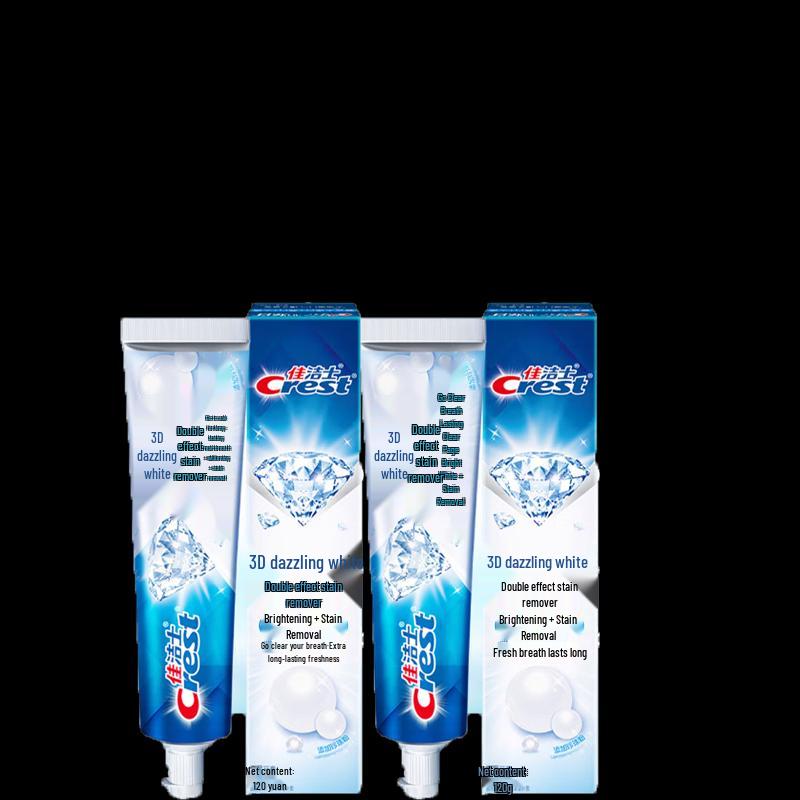 Crest 3D White Dual Action Whitening Toothpaste Twin Pack
