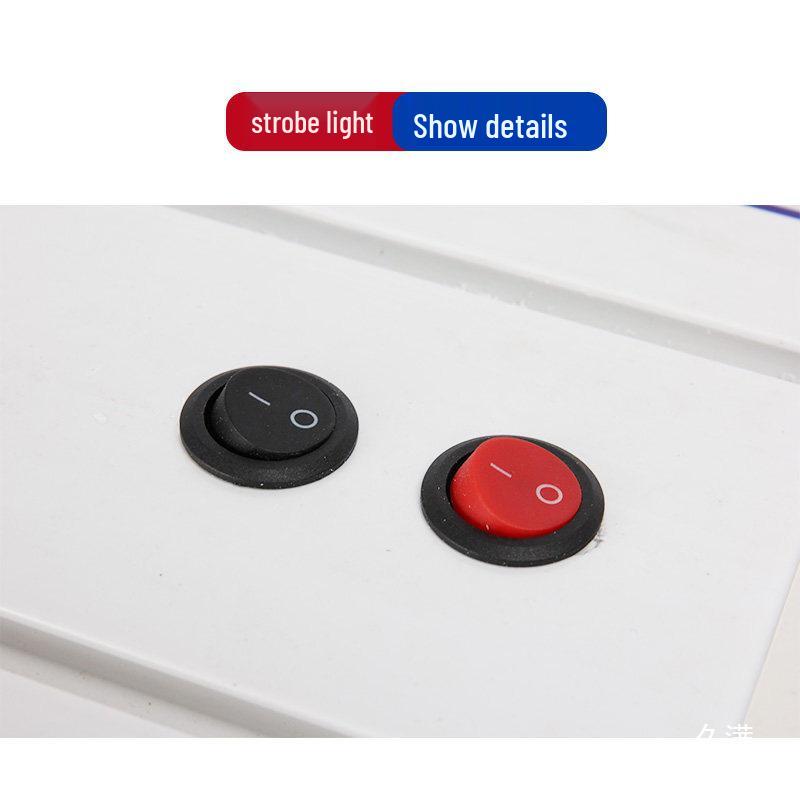 Double-Sided Solar LED Traffic Warning Light: Red & Blue Flashing Signals for Road Construction