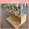 Whiskey Dispenser With Carbonized Wood Grain For Home Bar Enthusiasts