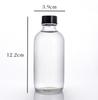 12pcs 2oz Small Clear Glass Bottles with Lids for Liquids for Ginger Shots,Juice,Potion,Liquids,Whiskey-Mini Travel Bottles