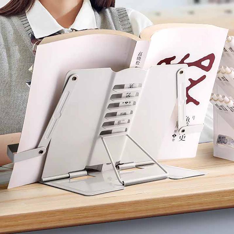 Adjustable Portable Metal Folding Adjust Reading Book Holder Support Document Shelf Bookstand Tablet Music Score Recipe Stand