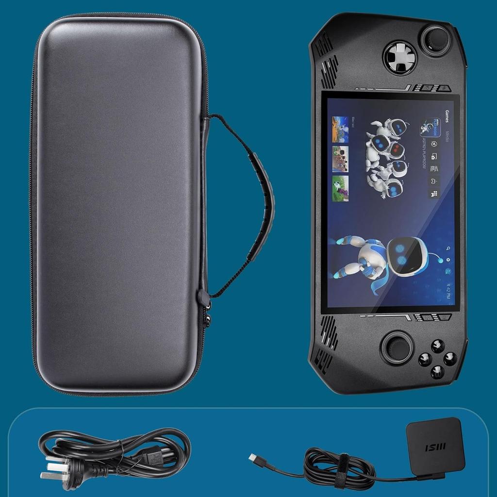 Case for MSI Claw, Travel Carrying Bag Cover for MSI Claw A1M Handheld Gaming, Hard Case with Game Card Slot & Mesh Pocket for MSI Claw Accessories