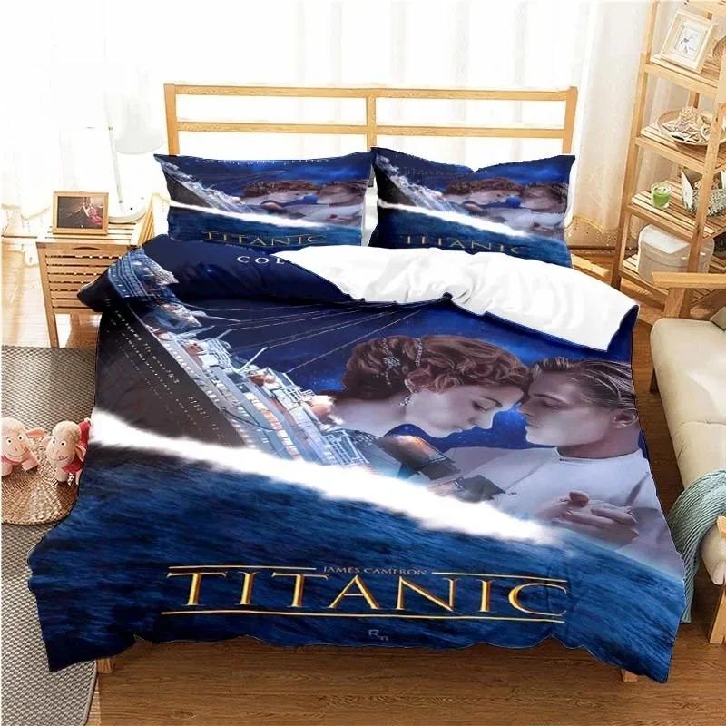 Movie Titanics Bedding Set 3D Printed Suitable For Bedroom Duvet Cover Set With Pillowcases Kids Home Textile