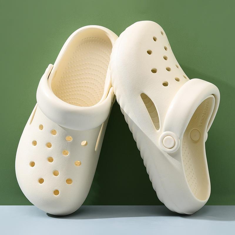 Hole shoes women's summer wear beach shoes lightweight half-pack heel sandals couple bag head drifting cool slippers