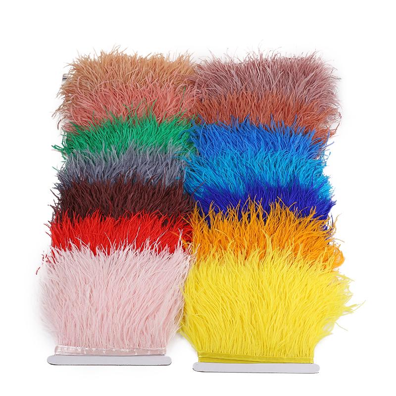 Natural Ostrich Feather Ribbon 1/5/10M, 10-15Cm Multicolor For Diy Crafts, Carnival Decor, Stage Show, Ready Stock, Factory Dire