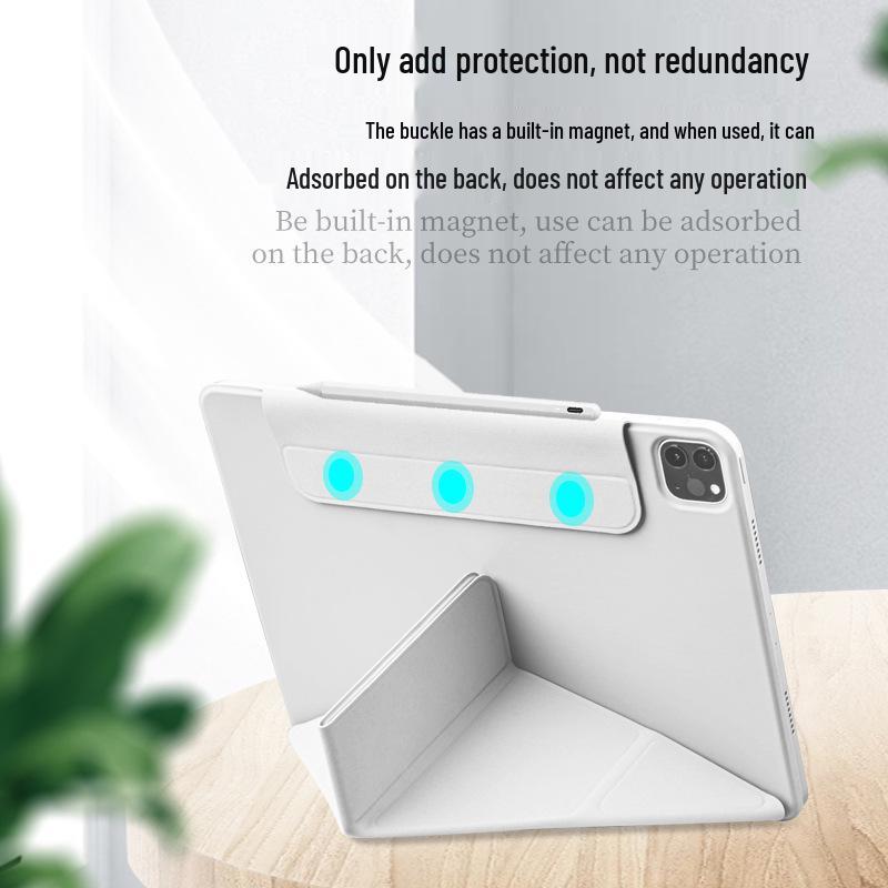 iPad 2024 Pro 11-inch Air 4/5 Magnetic Protective Case with Vertical/Horizontal Stand and Adjustable Pen Slot