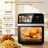 Air Fryer 10L, Large Capacity Oil-Free Air Fryer Oven, 1800W Digital Touchscreen, 8 Preset Cooking Functions, Viewing Window & Interior Light