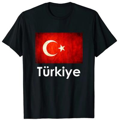 Turkiye Turkey Flag Turkish Gift TShirt 100 Cotton ONeck Short Sleeve Summer Casual Mens Tshirt Streetwear